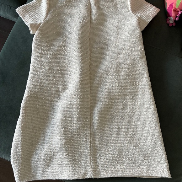 Tuckernuck Jackie shift dress in cream tweed boule L - Picture 5 of 12